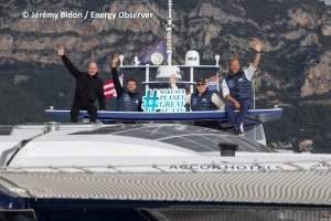 SAS Le Prince Albert II a navigué à bord d’Energy Observer, en compagnie de Bertrand Piccard @energy_observer
